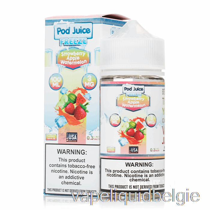 Vape Smaken Bevriezen Aardbei Appel Watermeloen - Peulensap - 100ml 0mg